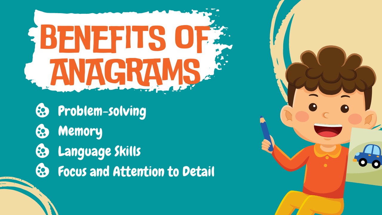 Benefits of Anagrams - Brain Exercise, Memory Enhancement, Language Skills Promotion, Focus, and Adaptability